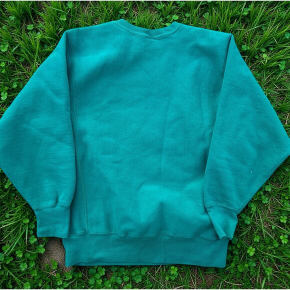 Champion Reverse Weave Crewneck Sweatshirt Teal Men’s XL - Picture 2 of 6